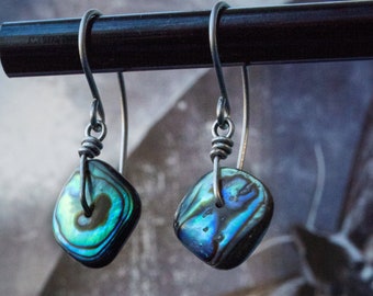 abalone shell earrings with hypoallergenic titanium earwires festival