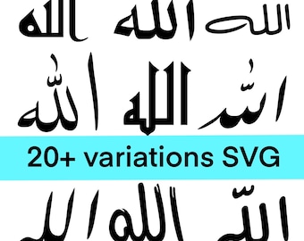Allah Arabic Font SVG Bundle: 26 Vector Cut Files