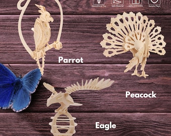 diy 3d wooden Insect Puzzle - Educational DIY Kit, Wooden Puzzle Model, Wooden 3D puzzle, Wooden Puzzle Art