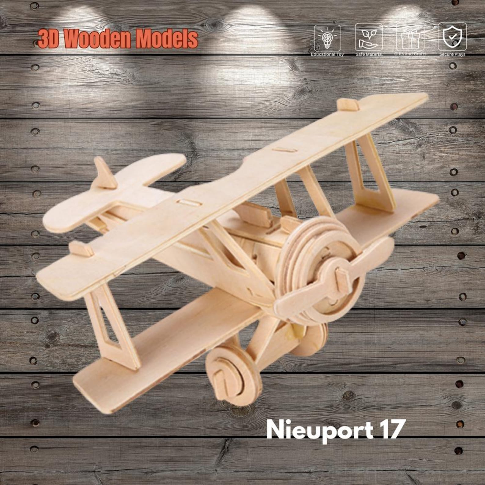 Simple Plane Model Kit Wooden Airplane Model Kits - Perfect DIY Craft for Aviation Enthusiasts ...