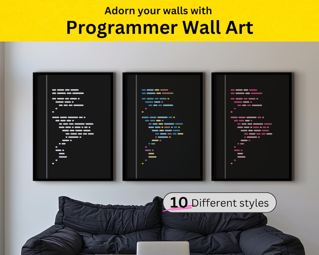 Programmer Wall Art | Programmer Gift | Decorations Developer's Room ...