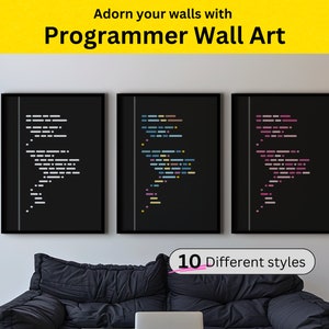 Programmer wall art | Programmer gift | Decorations developer's room | Printable Poster | Nerd | Gift | Geek | Code | Minimal | Office