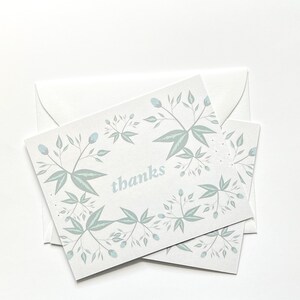Tarjeta de agradecimiento floral blanca, tarjeta de agradecimiento especial, papelería de agradecimiento, nota de agradecimiento A2, agradecimiento de boda