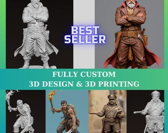 Custom DnD Miniature STL File | Tabletop RPG Character Design (7 Days)