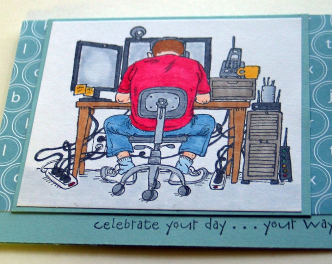 Geburtstag Karte Computerfreak Gamer Etsy.de