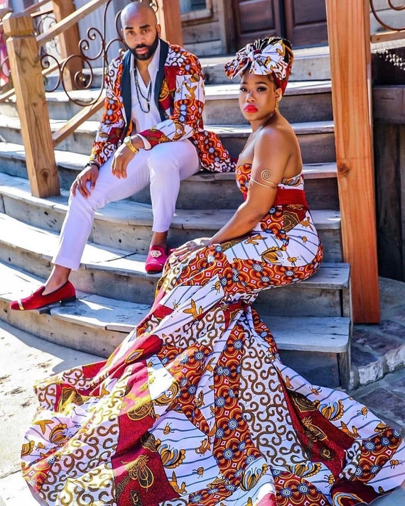 couple dress for engagement Matching Ankara Outfit: Traditional Wedding Dress, Photoshoot perfectly made for your Stanton Royal Blue Bengal movie costume dress Pay With:350 Qs (Silkroll Fee: $8.75) Royal blue