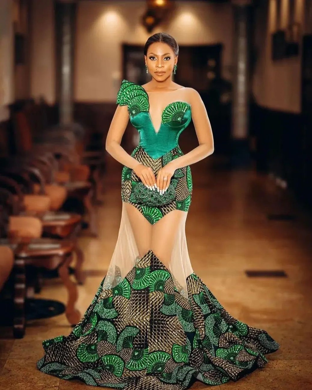Ankara mermaid dress main image 0