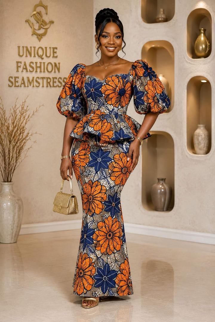African Wax Print Maxi Dress - Etsy