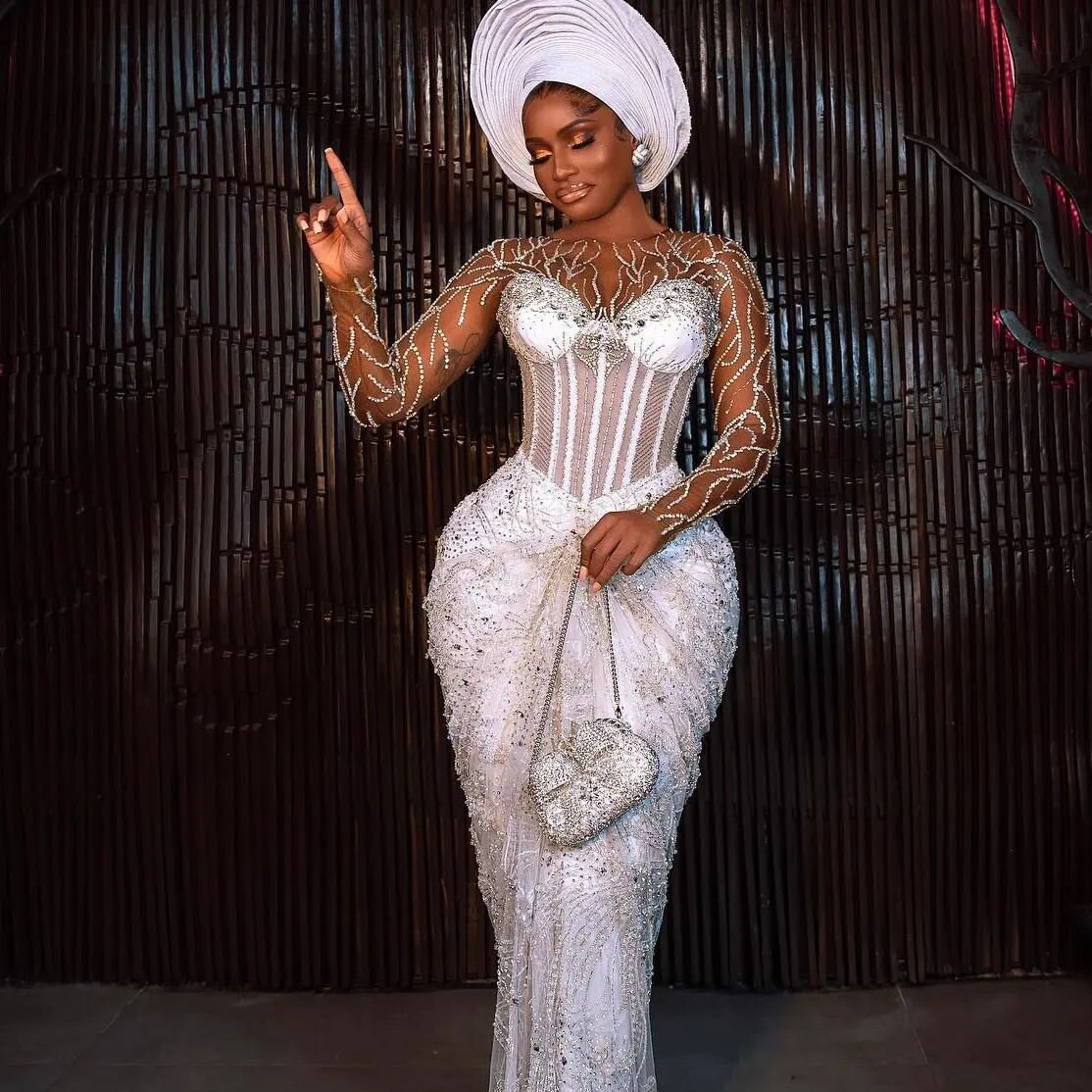 White Beaded African Dress: Custom Prom, Evening, or Wedding Guest - Etsy