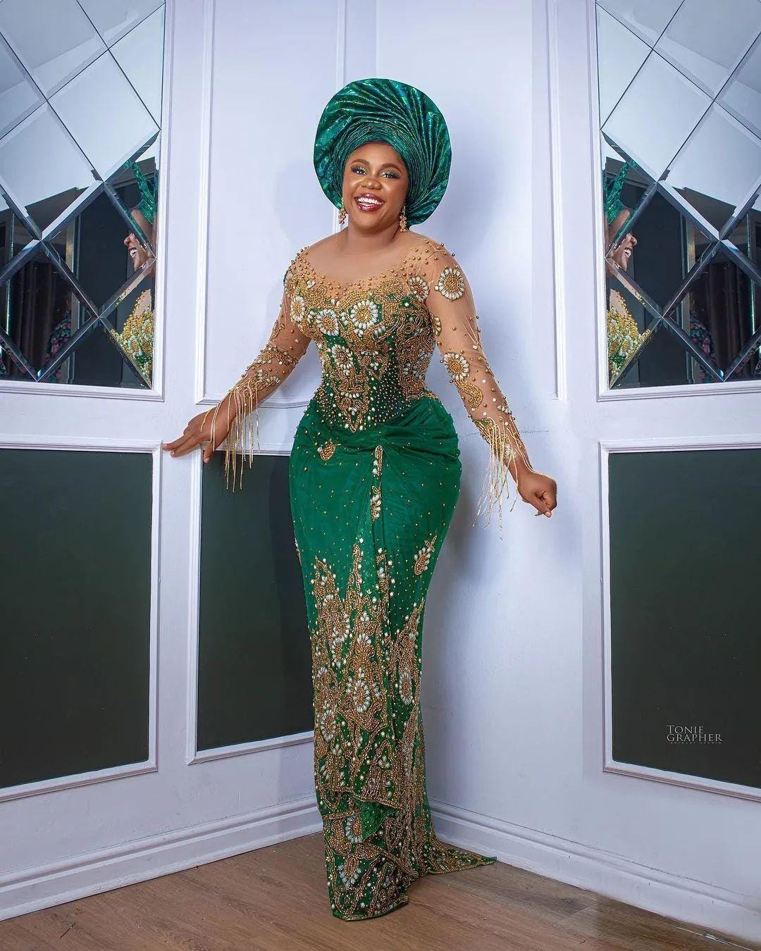 green emerald velvet dress LAYERED GOLD LACE BALL GOWN CD15711