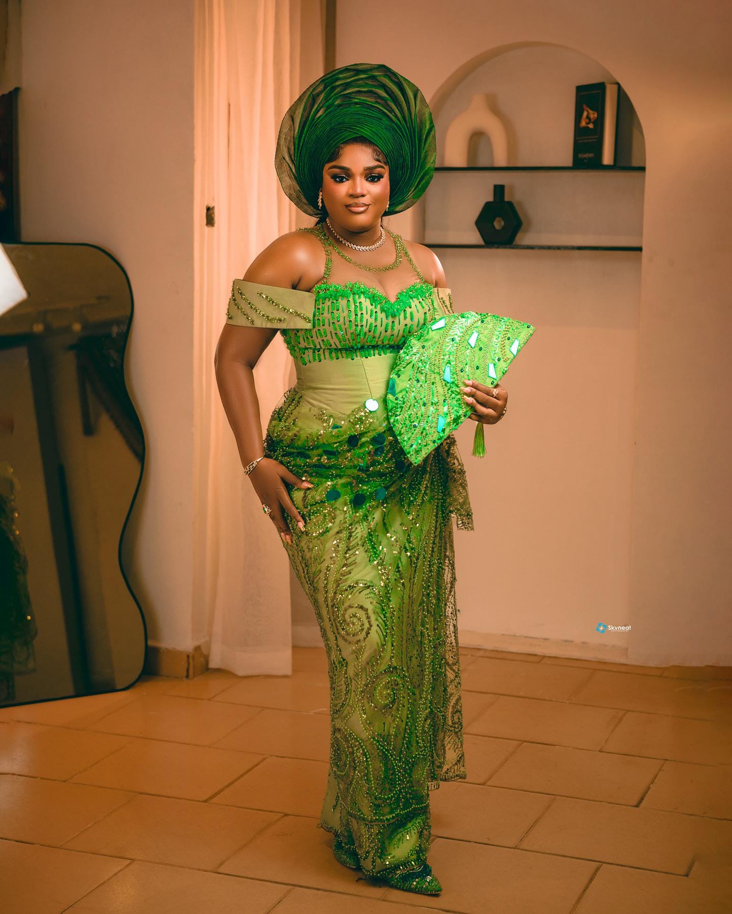 Beaded African Wrap Dress: Lemon Green Party Gown - Etsy Beaded African Wrap Dress: Lemon Green Party Gown - Etsy