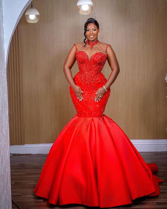 African Asoebi Prom Dress: Nigerian Women's Evening Gown Canada