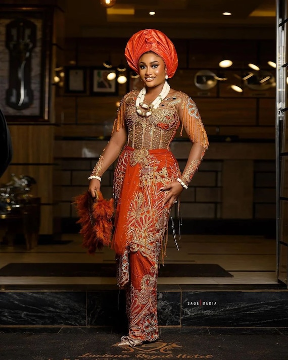 orange traditional dresses for ladies Orange traditional dresses