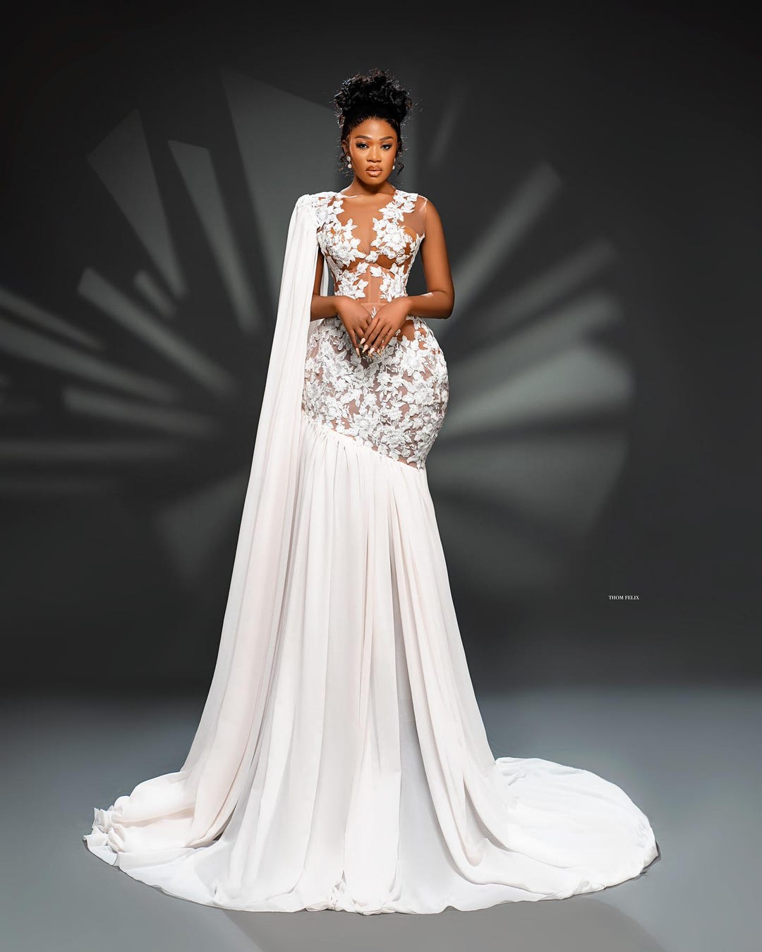 African Asoebi Prom Dress: Nigerian Wedding Guest Evening Gown