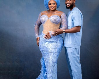 African Couple Wears,pre Wedding Outfit, Reception Gown,,trending Wedding  Outfit,red Gown, Party Gown, Pre Wedding Photo Clothe, - Etsy