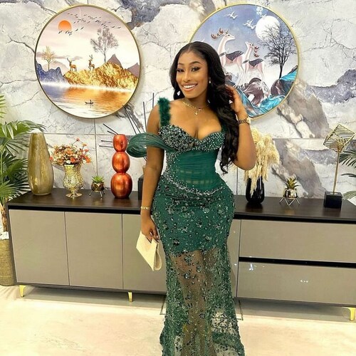 green emerald velvet dress La Femme 31346 Dress | La Femme Dresses main image 0