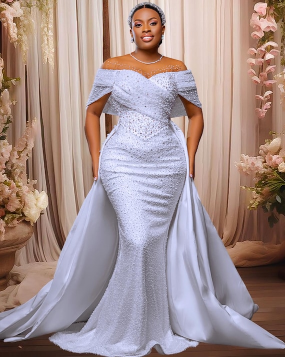 princess polly baby blue dress Mermaid Sweetheart Blue Beaded Ruched Long Prom Dress with Slit main image 1