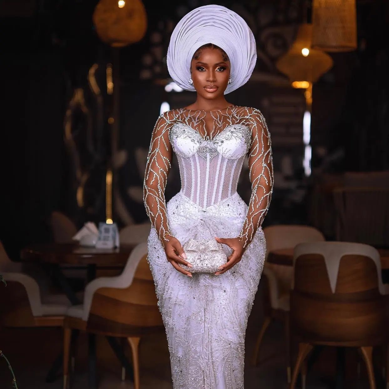 african beaded dress African traditional wedding dress