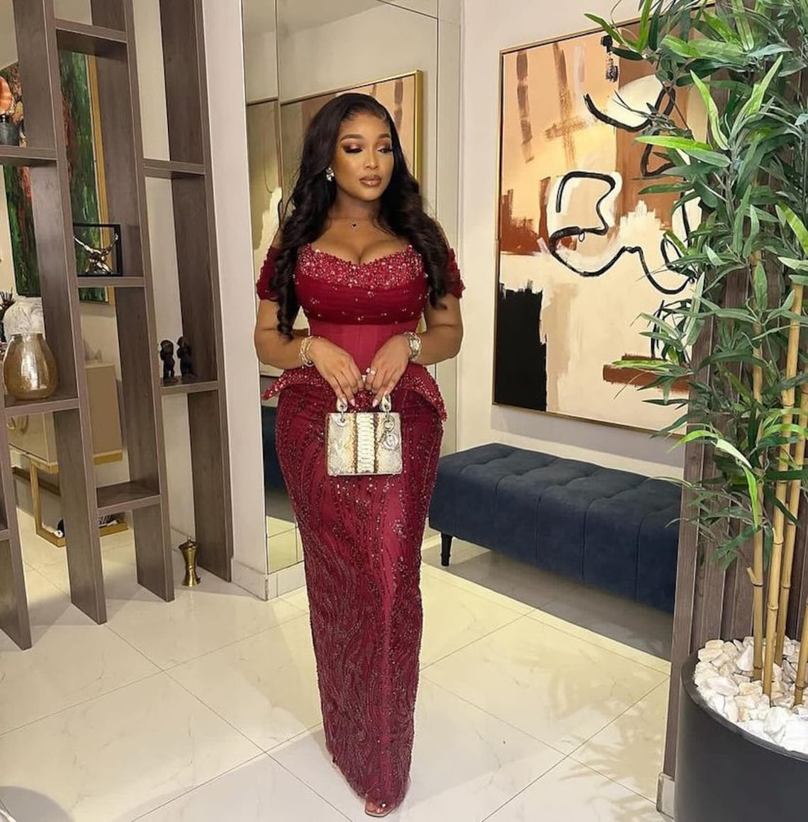 Fully Corset Beaded Lace Two Pieces, Asoebi Dress, African Wedding ...