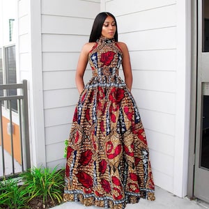 Ankara maxi wear, African Ankara  dress, Ankara gown,African ankara prom dress, party occasion dress, African clothing gown,Ankara dress