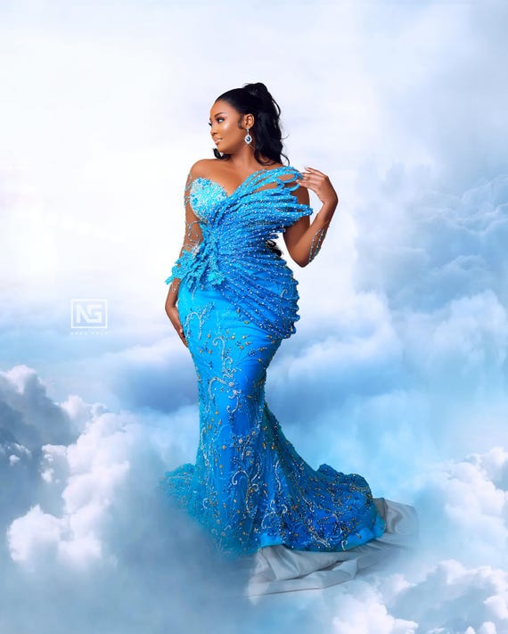 african evening gowns dress iooiooi Women's Elegant One Shoulder Wedding Gown Ankara Print Dress at Amazon Women's Clothing store dinner gown African Women's Evening Dress: Custom