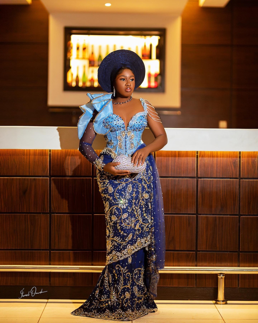 Wedding Gift Last Minute Dress For Wedding Guest Buy Blue African George Bridal  Outfit: Traditional Wedding Dress Online in India, image size:1080x1349