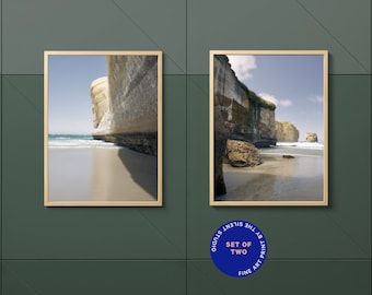 Set of 2 Coast Wallart Prints. Gallery Wall Artprints. Coastal Artworks.