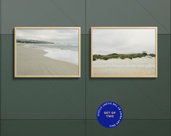 Coastal artwork, Set of 2 giclee fine art prints of a tranquil beach in the south of Aotearoa New Zealand