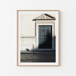 GREEN DOOR Rome Fine Art Print – Italian Elegance in Piazza Navona