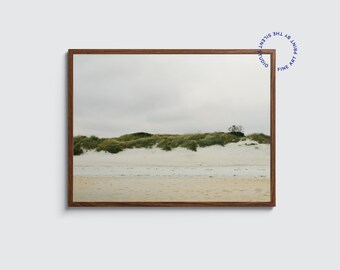 Fine Art Landscape Photography Print of a white beach. Calm atmosphere. Beach wall art decor