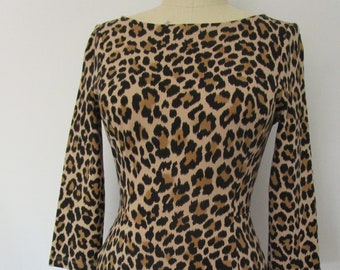 8 Kate Spade Leopard Dress Ponte Knit Fit Flair Skater Pockets Animal Cat Print