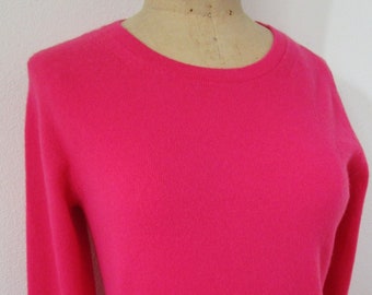 XS Sustainable CASHMERE Pink Pullover Knit Sweater Crew Neck Cuddly