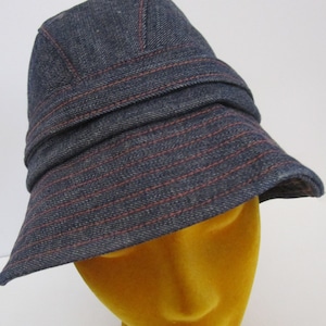 Kokin Denim Blue Bucket Brim Hat Packables New York Handmade