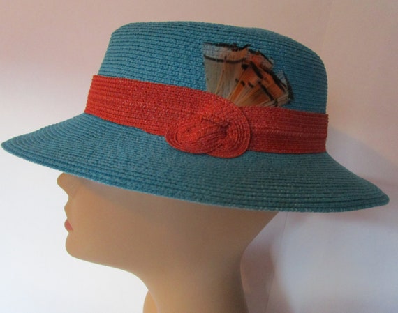Pheasant Feather Crest-Less Hat Band W Semi-Precious Stone