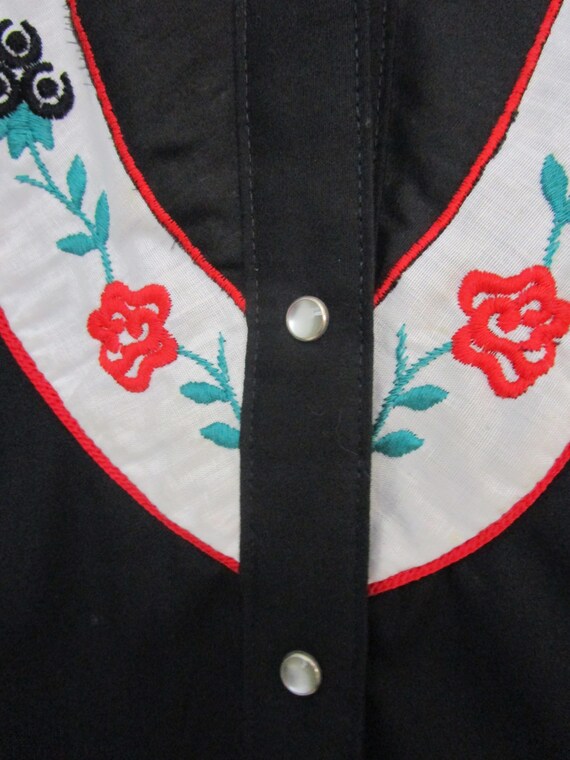 Rockmount Ranch Vintage 70s Cowgirl Rodeo Shirt P… - image 4