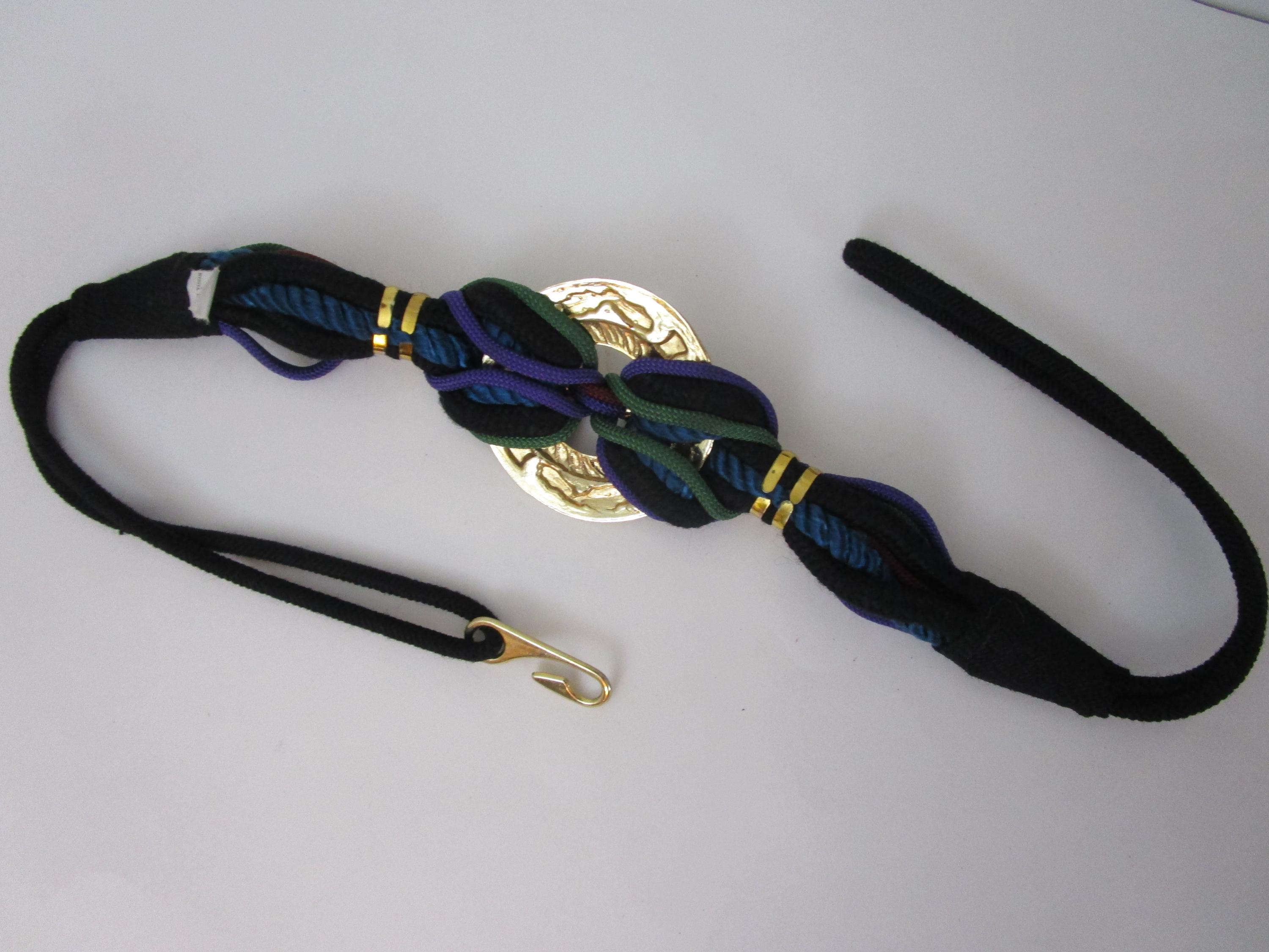 Vintage 1980s Macrame Braided Belts Gold Twisted Taiwan image_3ff349ef-d612-466b-a5ef-  main image 3