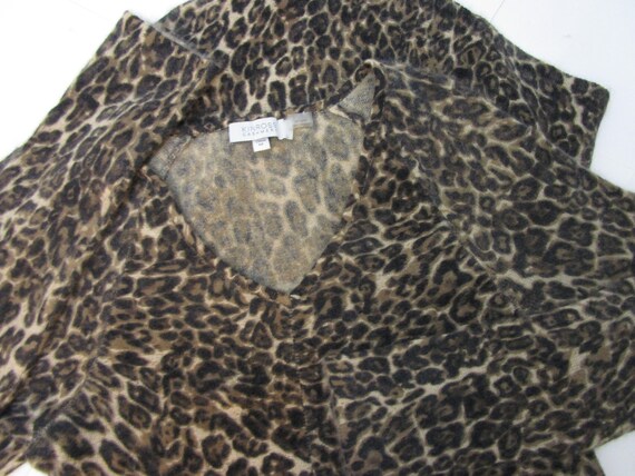 M Kinross Scotland CASHMERE Leopard Spotted Pullo… - image 8
