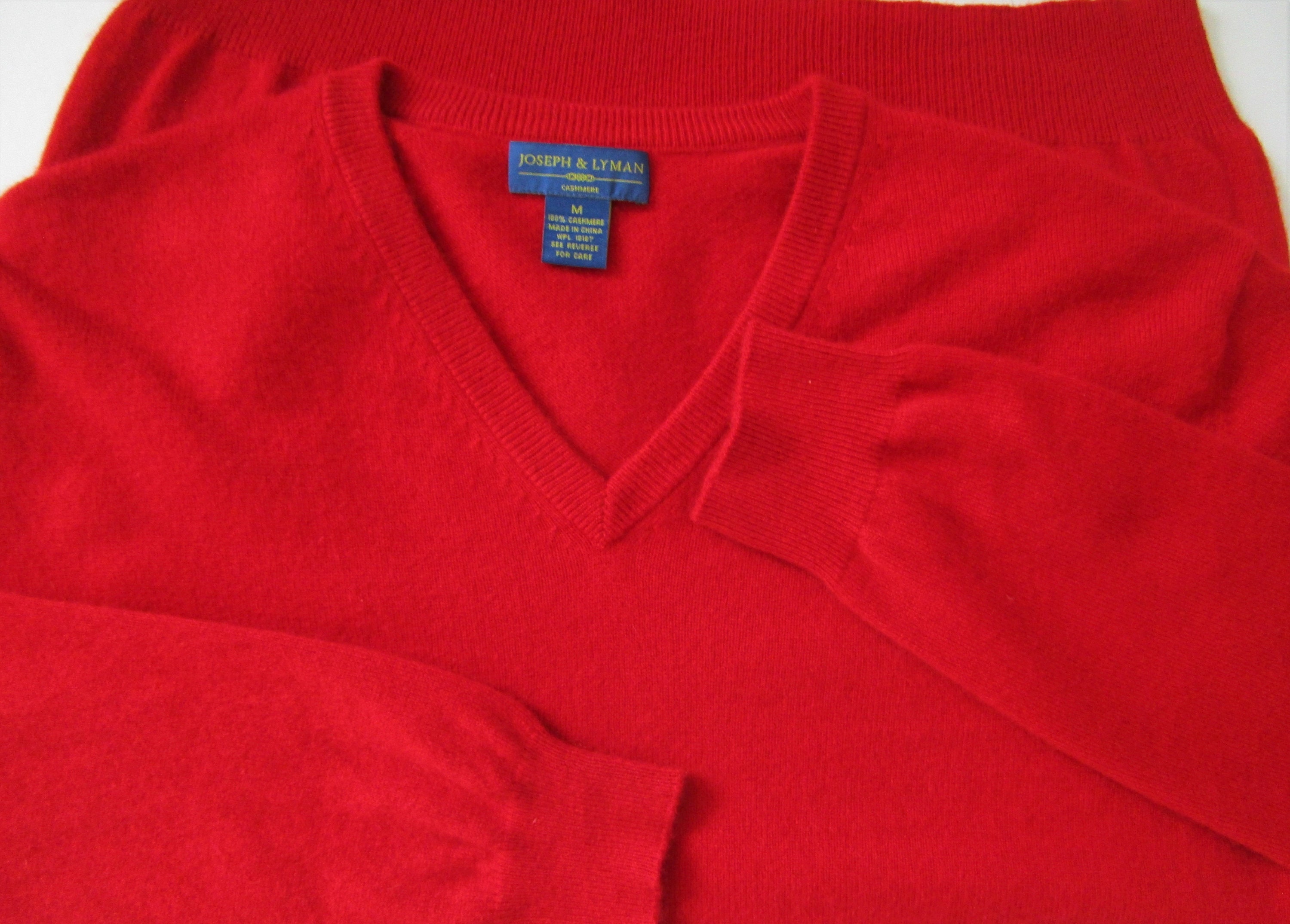 M Mens CASHMERE Classic V Neck Pullover Sweater Joseph Lyman - Etsy Polska