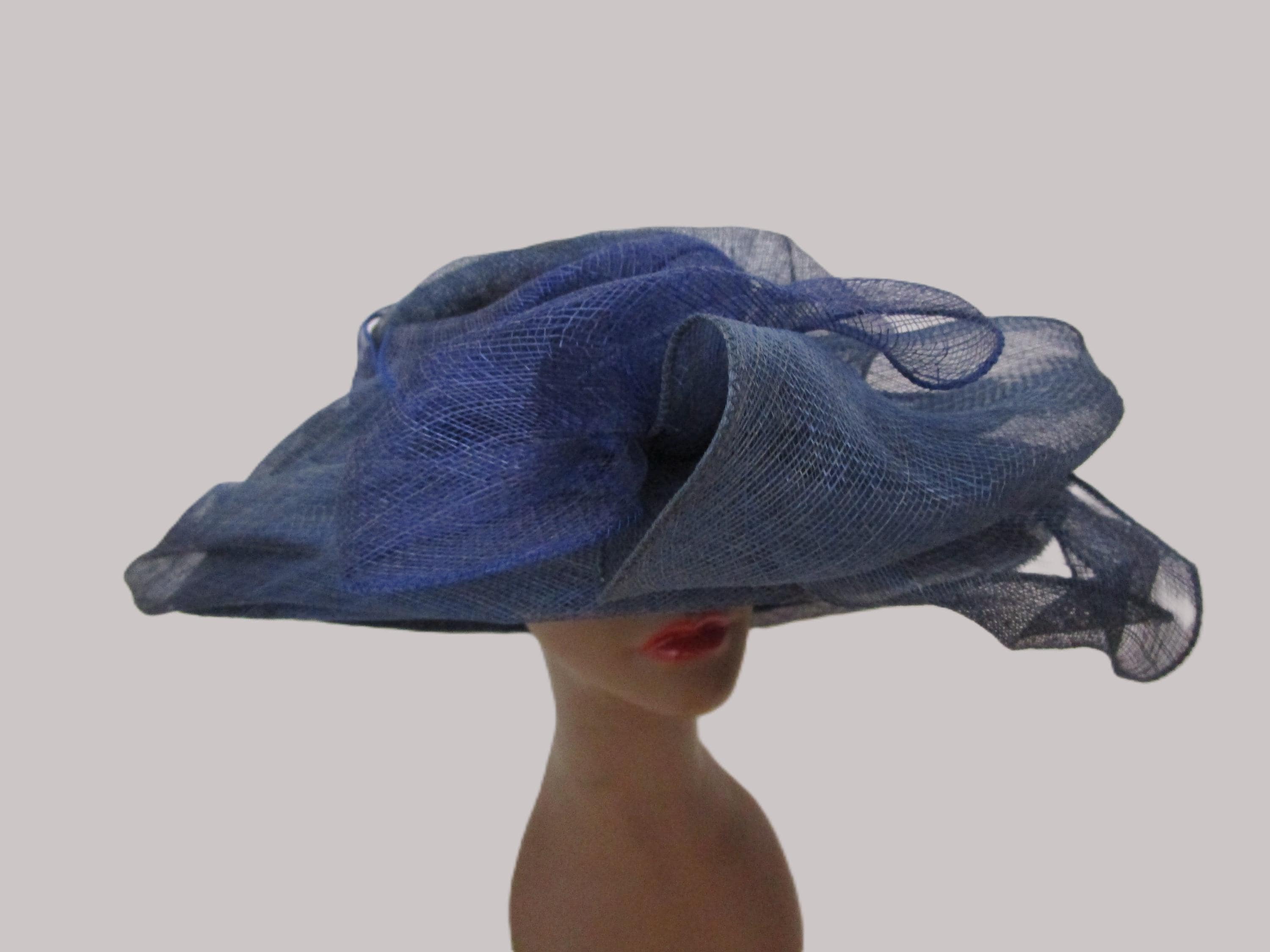 Avant-Garde Sheer Mesh Wide Brim Statement Hat 80s Large Brim Hat - Etsy main image 4