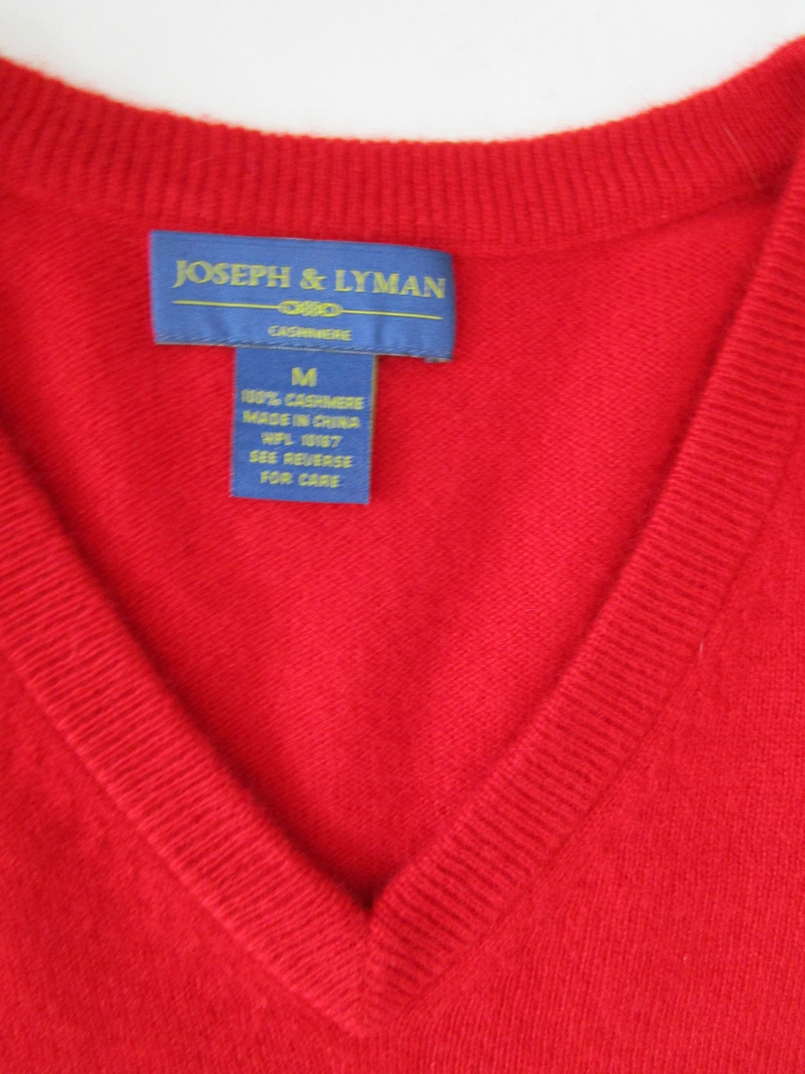 M Mens CASHMERE Classic V Neck Pullover Sweater Joseph Lyman - Etsy