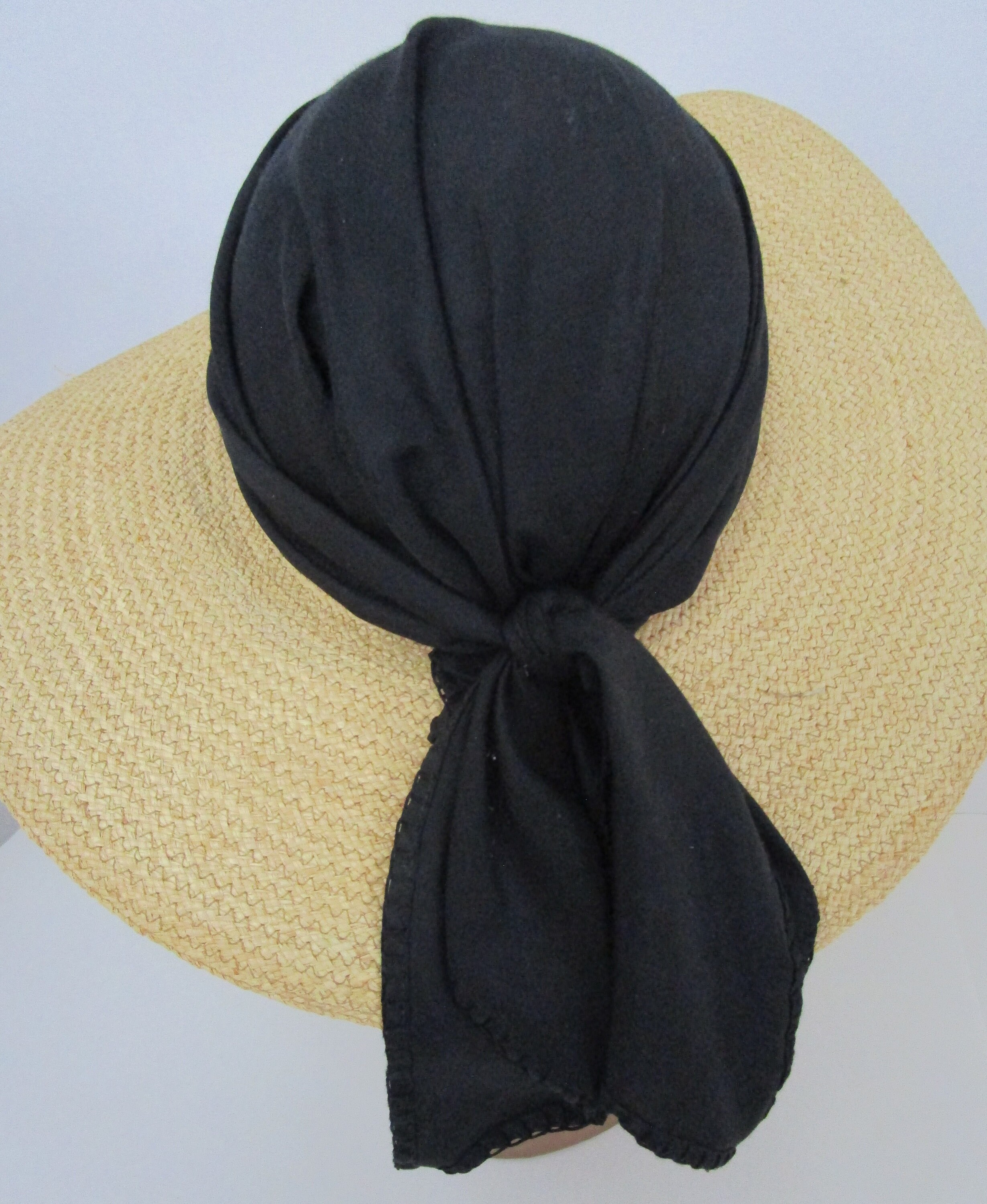 Helen Kaminski Australia Woven Straw Raffia Hat with Raffia Bow Helen Kaminski Raffia Straw Hat Black Ribbon Bow Sun Hat  main image 2