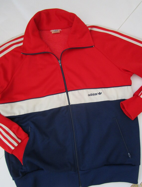 L Mens ADIDAS Track Suit Jacket Vintage 1970s 1980s Taiwan - Etsy