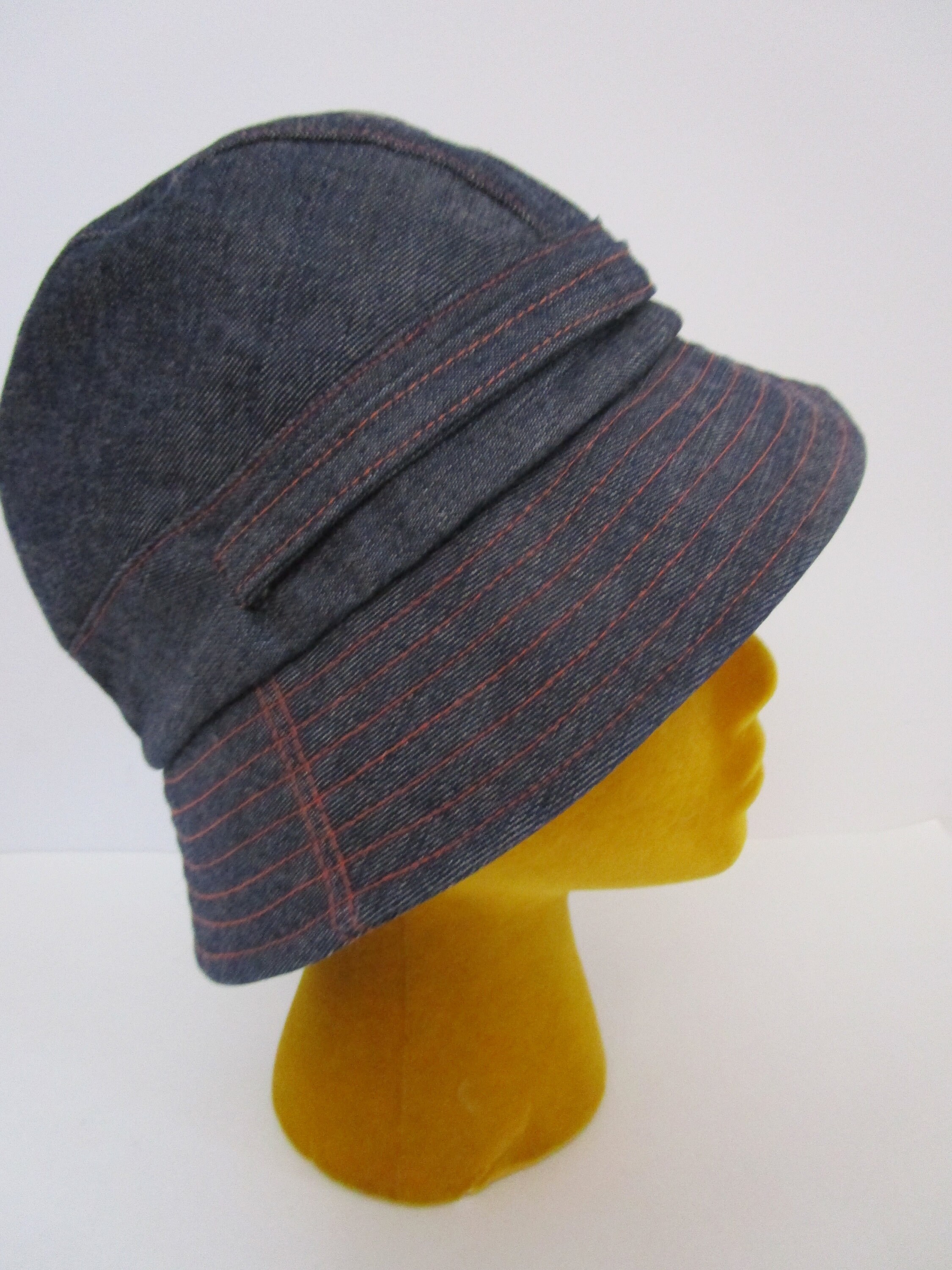 Kokin Denim Blue Bucket Brim Hat Packables New York Handmade  display picture 2