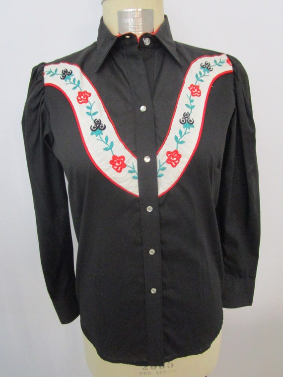 Rockmount Ranch Vintage 70s Cowgirl Rodeo Shirt P… - image 10