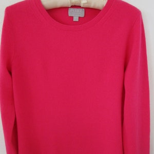 XS Sustainable CASHMERE Pink Pullover Knit Sweater Crew Neck Cuddly image 3