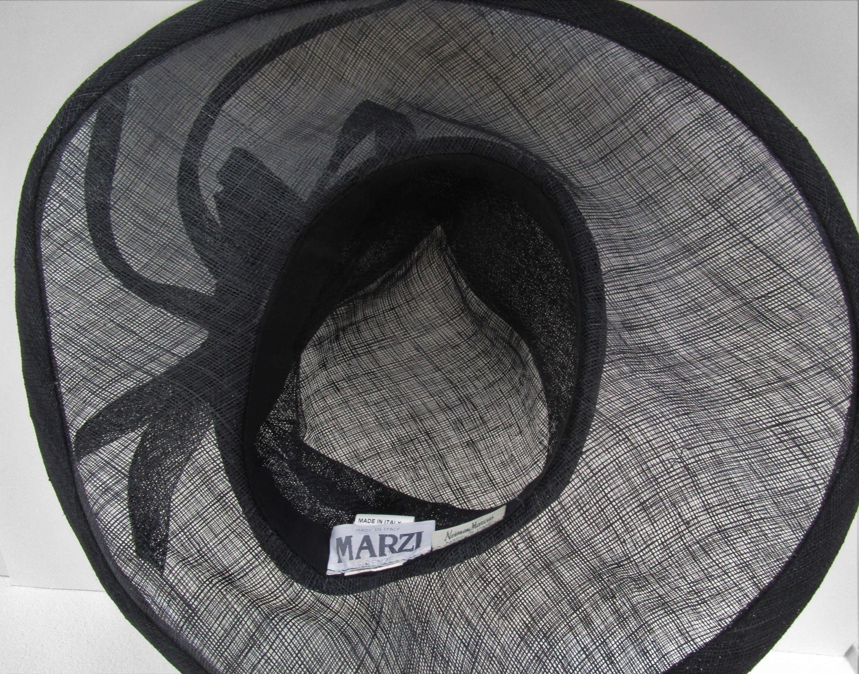 Asymmetrical Marzi Italy Sinamay Straw Sheer Hat Neiman Marcus | Etsy