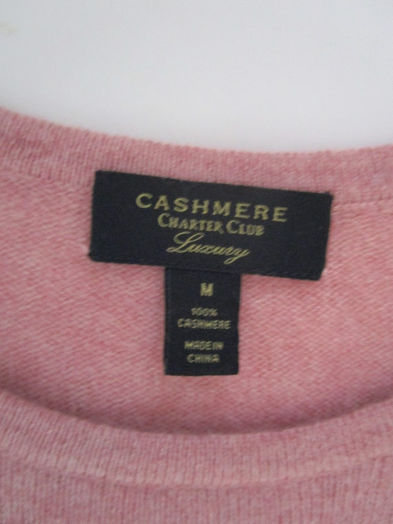 M Macys CASHMERE Pullover Knit Sweater Charter Cl… - image 7