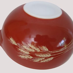 Pyrex Autumn Harvest Rust 444 Cinderella Mixing Bowl Oven Ware USA Vintage 1979-1986
