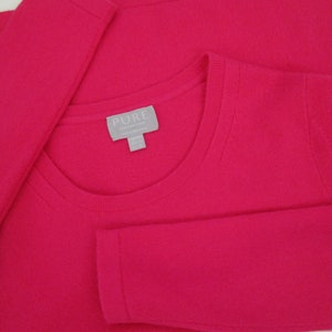 XS Sustainable CASHMERE Pink Pullover Knit Sweater Crew Neck Cuddly image 9