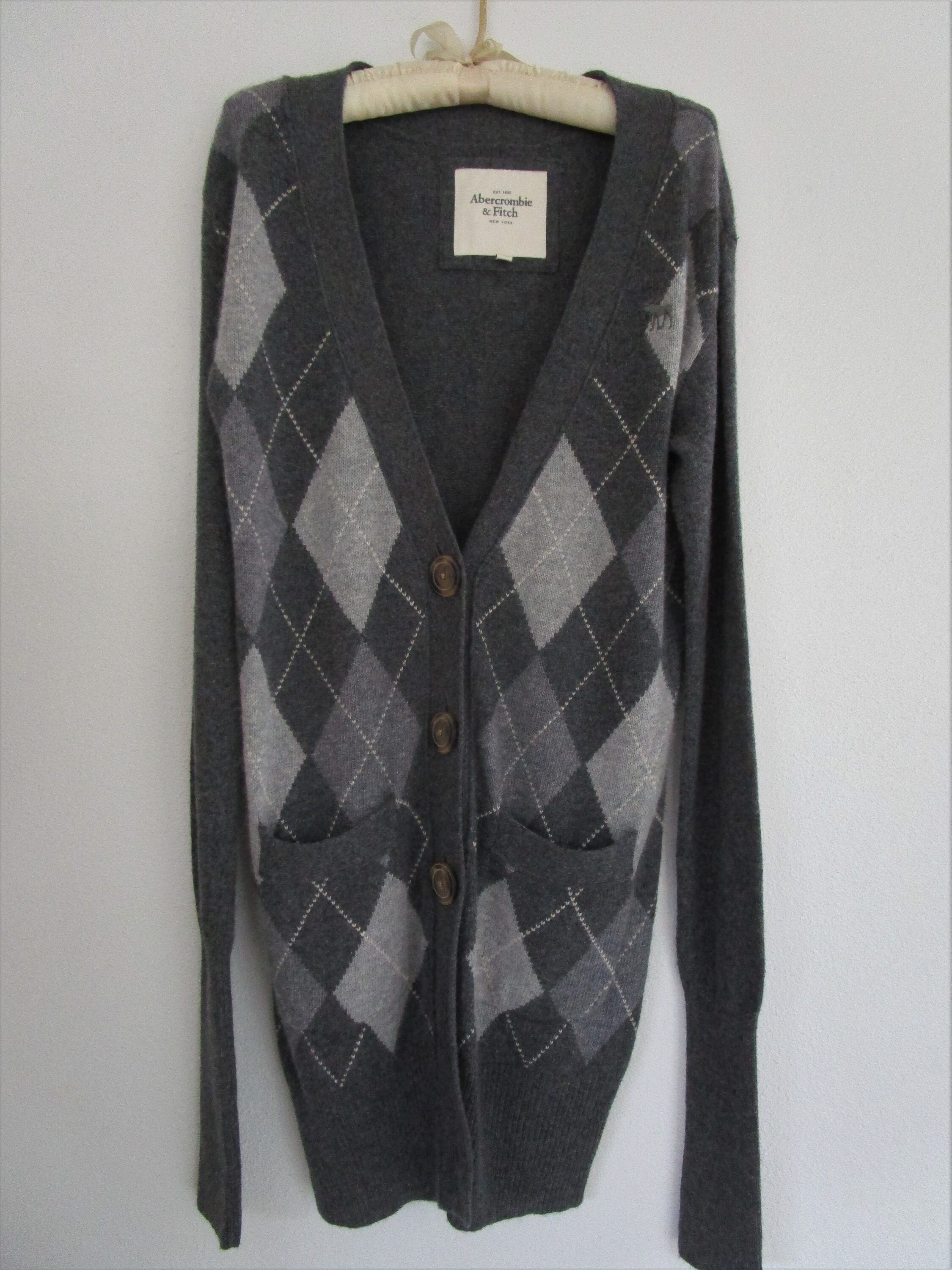 M Argyle Cardy Cardigan Sweater 